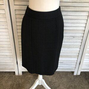 WHBM Black and White Pin Dot Pencil Skirt 4